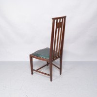 Joseph Maria Olbrich, attributed. Art Nouveau Inlaid Side Chair - Thumbnail 5
