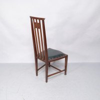 Joseph Maria Olbrich, attributed. Art Nouveau Inlaid Side Chair - Thumbnail 7
