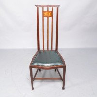 Joseph Maria Olbrich, attributed. Art Nouveau Inlaid Side Chair - Thumbnail 2