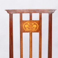 Joseph Maria Olbrich, attributed. Art Nouveau Inlaid Side Chair - Thumbnail 9