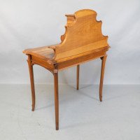 Emile Galle. An Art Nouveau Walnut Writing Desk with Exceptional Inlaid Scenery - Thumbnail 4
