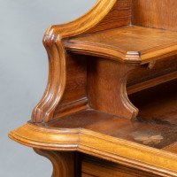 Emile Galle. An Art Nouveau Walnut Writing Desk with Exceptional Inlaid Scenery - Thumbnail 14