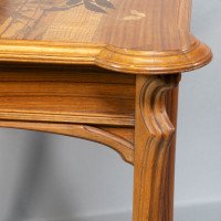 Emile Galle. An Art Nouveau Walnut Writing Desk with Exceptional Inlaid Scenery - Thumbnail 15