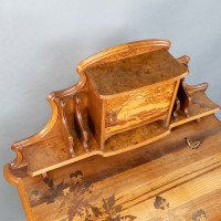 Emile Galle. An Art Nouveau Walnut Writing Desk with Exceptional Inlaid Scenery - Thumbnail 21