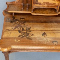 Emile Galle. An Art Nouveau Walnut Writing Desk with Exceptional Inlaid Scenery - Thumbnail 22