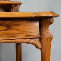 Emile Galle. An Art Nouveau Walnut Writing Desk with Exceptional Inlaid Scenery - Thumbnail 27