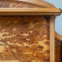Emile Galle. An Art Nouveau Walnut Writing Desk with Exceptional Inlaid Scenery - Thumbnail 38