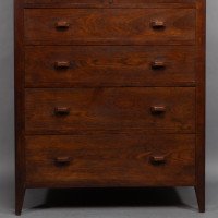 Betty Joel, attributed. Arts & Crafts Oak Tallboy & Matching Petite Chest of Drawers - Thumbnail 9