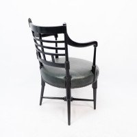 E. W. Godwin for William Watt. An Anglo-Japanese Old English or Jacobean Armchair - Thumbnail 7