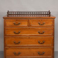 Bruce Talbert. Gillows & Co., a Rare Aesthetic Movement Walnut Chest of Drawers - Thumbnail 5