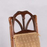 Louis Majorelle. An Art Nouveau Armchair in Carved Walnut Retaining the Original Period Fabric - Thumbnail 9