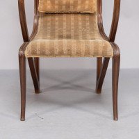Louis Majorelle. An Art Nouveau Armchair in Carved Walnut Retaining the Original Period Fabric - Thumbnail 15