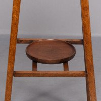 C. F. A. Voysey, attributed. Made & Retailed by Goodyers of Regent Street & New Bond Street London. A Rare Pair of Simple Arts & Crafts Oak Plant Stands - Thumbnail 12