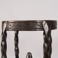 Aesthetic Movement. French. An Exceptional Pair of Hand Wrought Iron Fire Dogs - Thumbnail 20