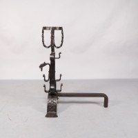 Aesthetic Movement. French. An Exceptional Pair of Hand Wrought Iron Fire Dogs - Thumbnail 22