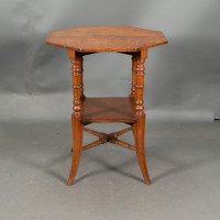 Jas Shoolbred, Attributed – Aesthetic Movement Oak Octagonal Side Table - Thumbnail 4