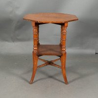 Jas Shoolbred, Attributed – Aesthetic Movement Oak Octagonal Side Table - Thumbnail 8