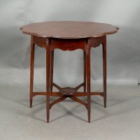 Morris & Co., Mahogany Side Table with a Shaped Top & a Wavy Apron - Thumbnail 2