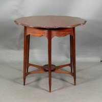 Morris & Co., Mahogany Side Table with a Shaped Top & a Wavy Apron - Thumbnail 6