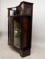 Arts & Crafts Mahogany & Inlaid Display Cabinet by E. Goodall - Thumbnail 4