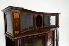 Arts & Crafts Mahogany & Inlaid Display Cabinet by E. Goodall - Thumbnail 5