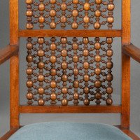 Dr. C. Dresser, attributed. For the Art Furniture Alliance. A Moorish Style Walnut Armchair - Thumbnail 15