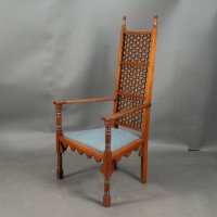 Dr. C. Dresser, attributed. For the Art Furniture Alliance. A Moorish Style Walnut Armchair - Thumbnail 3