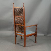 Dr. C. Dresser, attributed. For the Art Furniture Alliance. A Moorish Style Walnut Armchair - Thumbnail 7