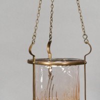 An Arts & Crafts Brass Lantern with Subtle Bronze Tinged Shade - Thumbnail 14