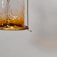 An Arts & Crafts Brass Lantern with Subtle Bronze Tinged Shade - Thumbnail 16