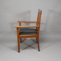 C. R. Ashbee for the Guild of Handicraft. A Rare Arts & Crafts Oak Armchair - Thumbnail 4