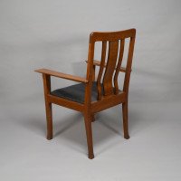 C. R. Ashbee for the Guild of Handicraft. A Rare Arts & Crafts Oak Armchair - Thumbnail 5
