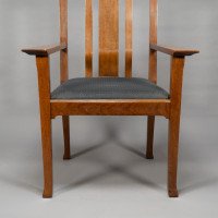 C. R. Ashbee for the Guild of Handicraft. A Rare Arts & Crafts Oak Armchair - Thumbnail 14