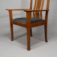 C. R. Ashbee for the Guild of Handicraft. A Rare Arts & Crafts Oak Armchair - Thumbnail 15