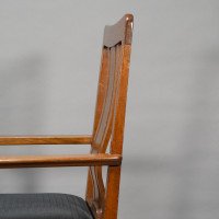 C. R. Ashbee for the Guild of Handicraft. A Rare Arts & Crafts Oak Armchair - Thumbnail 11