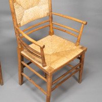 Philip Webb, attributed. Morris & Co., A Scarce Pair of Beech Sussex Armchairs - Thumbnail 17