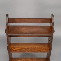 Liberty & Co., A Pair of 'the Radley Portable Bookcase', Solid Oak with Trefoil Details - Thumbnail 9