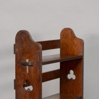 Liberty & Co., A Pair of 'the Radley Portable Bookcase', Solid Oak with Trefoil Details - Thumbnail 21