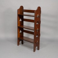 Liberty & Co., A Pair of 'the Radley Portable Bookcase', Solid Oak with Trefoil Details - Thumbnail 31
