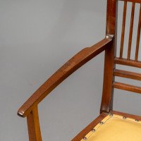 E. W. Godwin, attributed. An Anglo-Japanese Walnut Spindle Back Armchair - Thumbnail 13