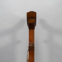 Edward William Godwin. A Rare & Important Anglo-Japanese Walnut & Silk Fire Screen in the Japanese Torii Gate Style - Thumbnail 9