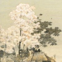 Edward William Godwin. A Rare & Important Anglo-Japanese Walnut & Silk Fire Screen in the Japanese Torii Gate Style - Thumbnail 14
