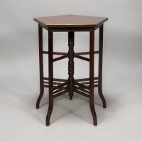 E. W. Godwin. Anglo-Japanese Five-Leg Walnut Side Table with Radiating Stretchers - Thumbnail 8