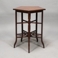 E. W. Godwin. Anglo-Japanese Five-Leg Walnut Side Table with Radiating Stretchers - Thumbnail 3