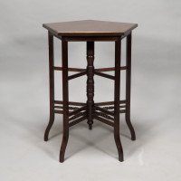 E. W. Godwin. Anglo-Japanese Five-Leg Walnut Side Table with Radiating Stretchers - Thumbnail 4