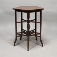 E. W. Godwin. Anglo-Japanese Five-Leg Walnut Side Table with Radiating Stretchers - Thumbnail 7
