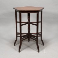 E. W. Godwin. Anglo-Japanese Five-Leg Walnut Side Table with Radiating Stretchers - Thumbnail 6
