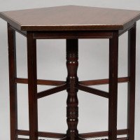 E. W. Godwin. Anglo-Japanese Five-Leg Walnut Side Table with Radiating Stretchers - Thumbnail 10