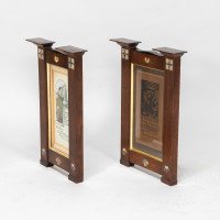 Herbert Davis Richter, Pair of Arts & Crafts Oak Pictures in the Original Frames - Thumbnail 4