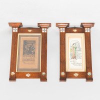 Herbert Davis Richter, Pair of Arts & Crafts Oak Pictures in the Original Frames - Thumbnail 11